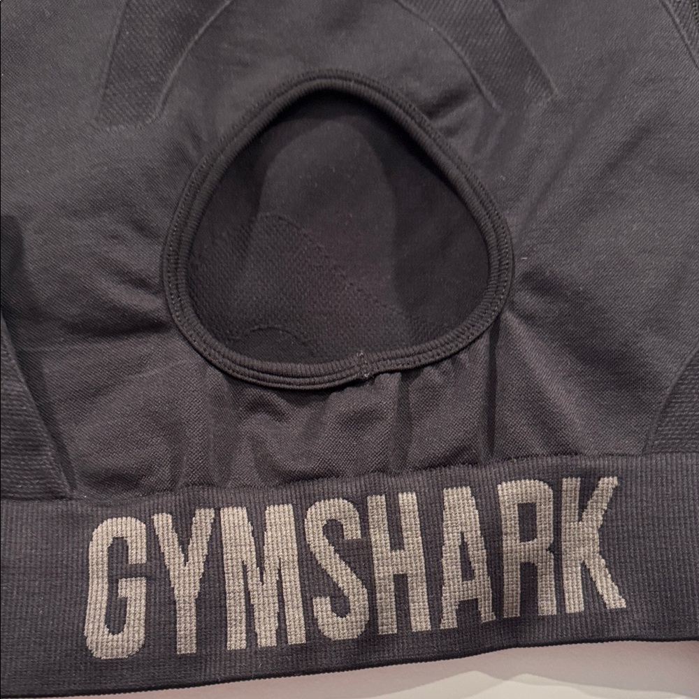 Gymshark Black Cropped Long Sleeve Performance Top - Picture 5 of 5